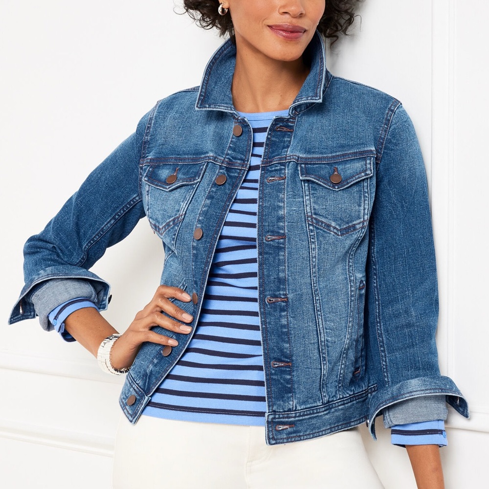 Talbots Classic Jean Jacket, EUC